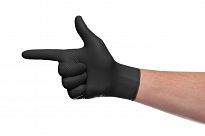 RĘKAWICE GOGRIP NITRYL 50 SZT. ROZ. M-XXL CZARNE - Diamentowa Struktura - 9