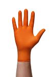 RĘKAWICE GOGRIP NITRYL 50 SZT. ROZ. M-XXL POMARAŃCZOWE - Diamentowa Struktura - 3