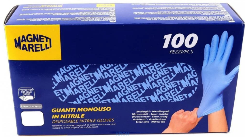 RĘKAWICE NITRYL NIEBIESKIE MAGNETI MARELLI 11/XXL 100SZT.