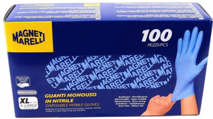 RĘKAWICE NITRYL NIEBIESKIE MAGNETI MARELLI 10/XL 100SZT.